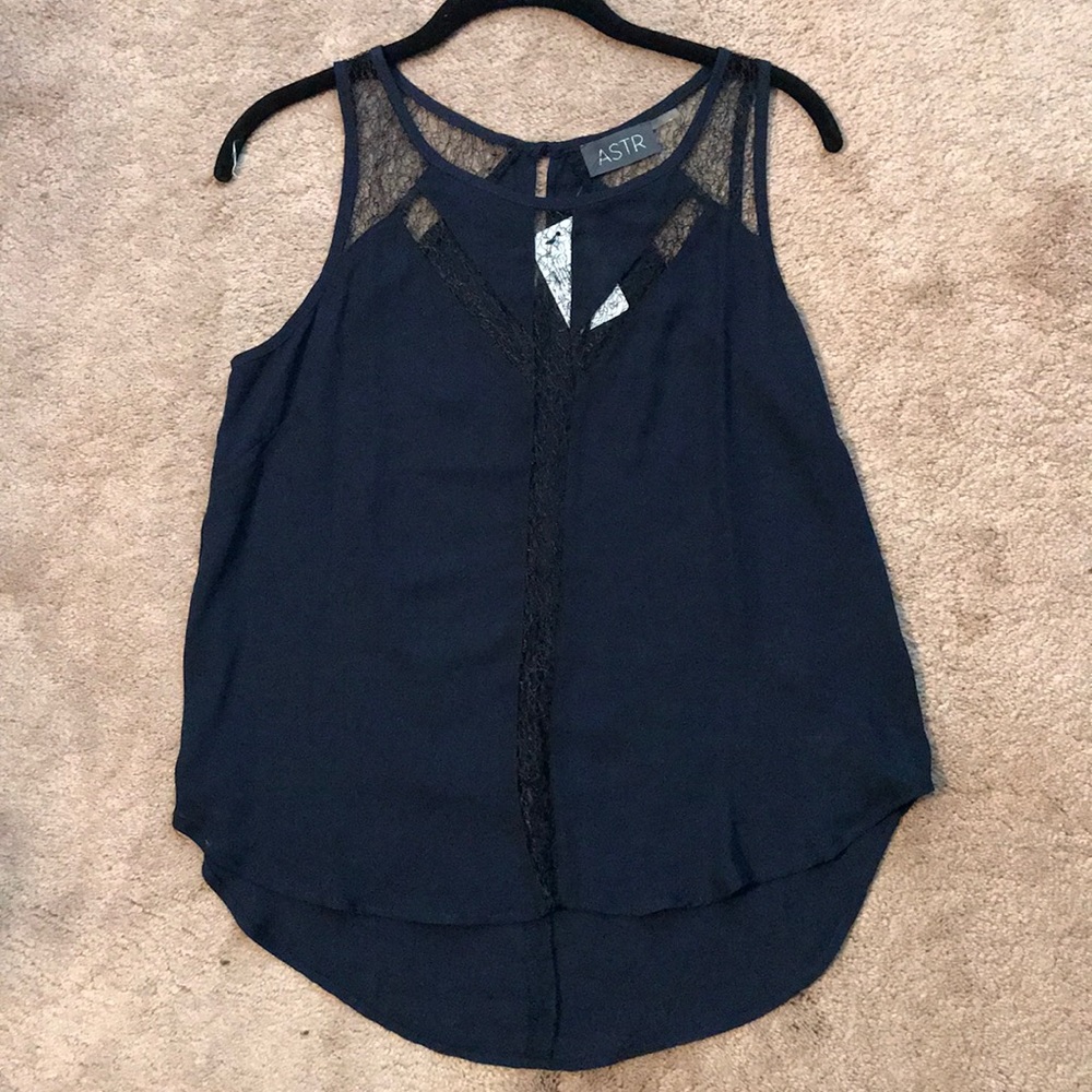 Astr Navy Blue Blouse
